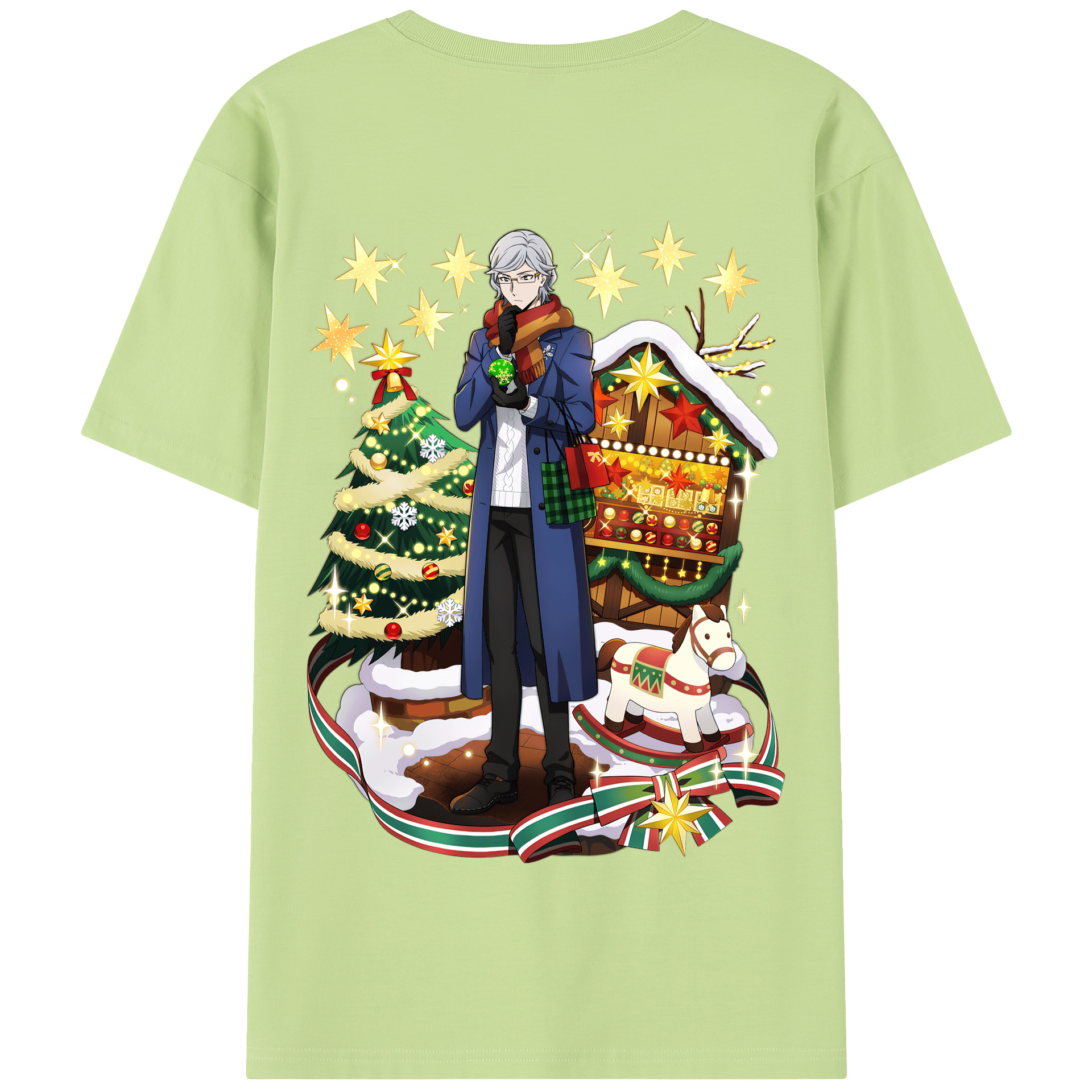 （画像用） 文豪ストレイドッグス Bungo Stray Dogs 綿100％半袖Tシャツ（背面プリント）
